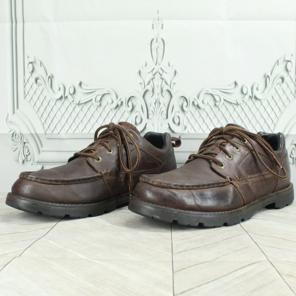 LL BEAN Brown Leather Waterproof Lace Up Oxford Shoes Size 9 - Picture 3 of 8